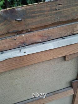 Old Portrait Oil on Canvas Woman Signed C. Brillon Oil Painting 73x62 cm