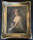 Old Portrait Painting Of A Female Nude Woman 19 Impressionist Oil On Canvas