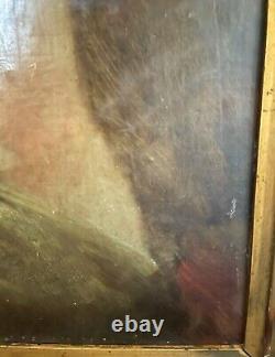 Old Portrait Painting of a Female Nude Woman 19 Impressionist Oil on Canvas