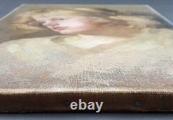 Old Portrait Painting of a Young Blonde Girl Oil Painting