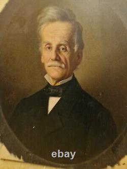 Old Portrait of a Man, Oil on Canvas, Signed and Dated 1872