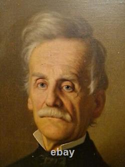 Old Portrait of a Man, Oil on Canvas, Signed and Dated 1872