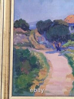 Old Provençal Painting Oil On Canvas, 57 X 64 CM