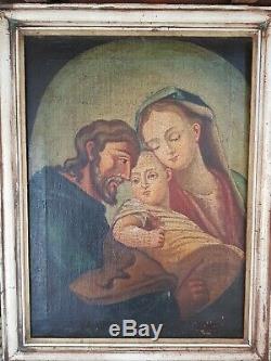 Old Religious Oil Painting On Canvas Time XVIII