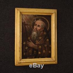 Old Religious Painting Oil Painting On Canvas 1700 Italian Saint Sacred Art