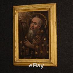 Old Religious Painting Oil Painting On Canvas 1700 Italian Saint Sacred Art