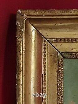 Old Table, Fishermen, Oil On Canvas, Gilded Frame, Signed To Be Deciphered