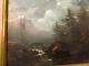 Old Table Nineteenth Theodore Levigne Oil On Panel Landscape Mountain Torrent