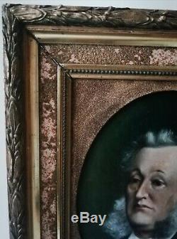 Old Table Oil On Canvas Portrait Of A Man Elegant Nineteenth Unsigned