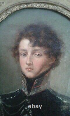 Old Table Oil On Canvas. Portrait Quality. Duc De Guiche Young. Nineteenth