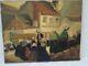 Old Table Oil On Canvas Rural Stage Breton Market
