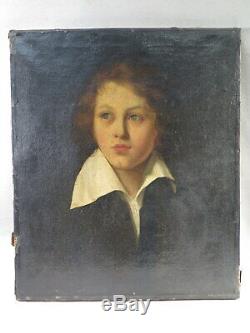 Old Table Oil On Canvas Young Man In Great Neck Period End XVIII