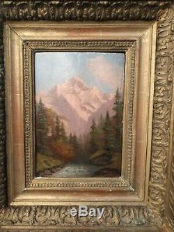 Old Table, Oil On Panel, Mountain Scenery XIX S, Signed
