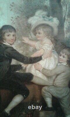 Old Table Oil On The Web. Kids. End 18th. Follower Joshua Reynolds