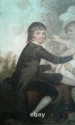 Old Table Oil On The Web. Kids. End 18th. Follower Joshua Reynolds