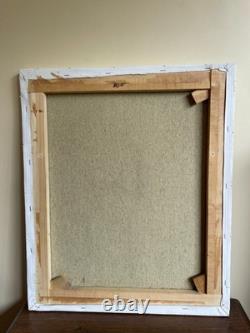 Old Table Oil on Canvas to Decipher (Early 20th Century) Castle 46x55cm