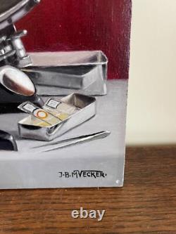 Old Table Oil on Panel J. B Maurice VECKER 1899-1988 Still Life