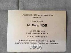 Old Table Oil on Panel J. B Maurice VECKER 1899-1988 Still Life