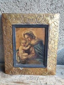 Old Table, Painting, Oil On Copper, Xviii, Virgin With Child, Portrait