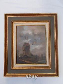 Old Table Painting Oil on Canvas Mill Farmer Flanders Paul Flaubert