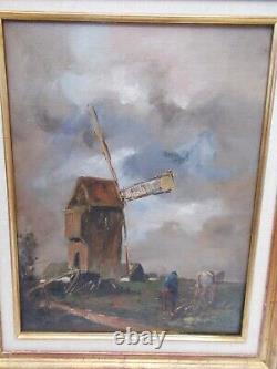 Old Table Painting Oil on Canvas Mill Farmer Flanders Paul Flaubert