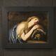 Old Table Religious Magdalene Oil Painting 700 18th Century