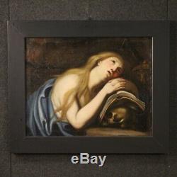 Old Table Religious Magdalene Oil Painting 700 18th Century