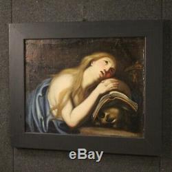 Old Table Religious Magdalene Oil Painting 700 18th Century