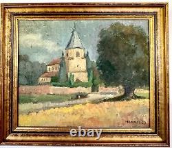 Old Table by Hommel (XX) Signed and Dated 1969 Oil on Canvas Religious Church