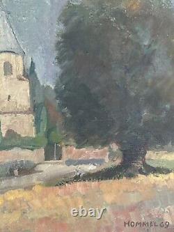 Old Table by Hommel (XX) Signed and Dated 1969 Oil on Canvas Religious Church