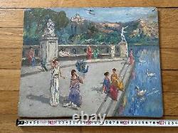Old Tableau: Oil Painting on Panel, Lakeside (L18)