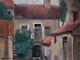 Old Tableau Signed René Fontayne, Houses, Oil On Cardboard, Painting, 20th Century