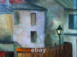 Old Tableaux Urban Landscape signed H. Aimé. Arles. Oil on panel