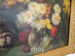 Old large painting, Still Life, oil on canvas