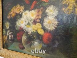 Old large painting, Still Life, oil on canvas