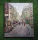 Old Magnificent Large Painting Paris The Mouffetard Street Oil On Canvas Signed 1960