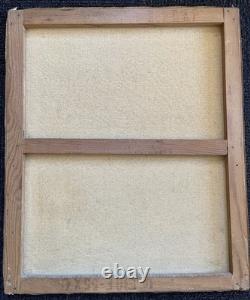 Old marine painting sea boat port animated fisherman Brittany landscape painting XX