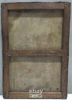 Old oil on canvas Italian school Landscape signed 55 x 38 cm