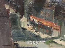 Old oil on canvas Italian school Landscape signed 55 x 38 cm