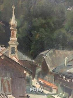 Old oil on canvas Italian school Landscape signed 55 x 38 cm