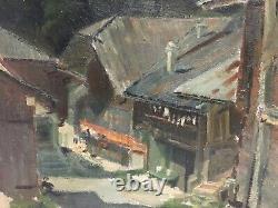 Old oil on canvas Italian school Landscape signed 55 x 38 cm