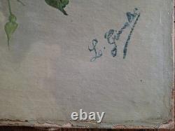 Old oil on canvas Rose Grimaldi sign