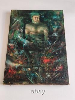Old oil on canvas / Signature to identify / Seated bearded man