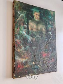 Old oil on canvas / Signature to identify / Seated bearded man