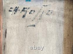 Old oil on canvas / Signature to identify / Seated bearded man