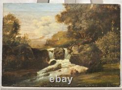 Old oil on canvas around 1850, circle of DIAZ DE LA PEÑA