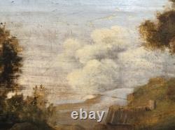 Old oil on canvas around 1850, circle of DIAZ DE LA PEÑA