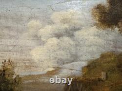 Old oil on canvas around 1850, circle of DIAZ DE LA PEÑA