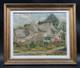 Old Oil On Canvas Painting, Breton Farm Landscape