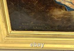 Old oil on canvas painting, gallant scene after Lancret